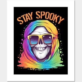 Colorful Halloween Stay Spooky Posters and Art